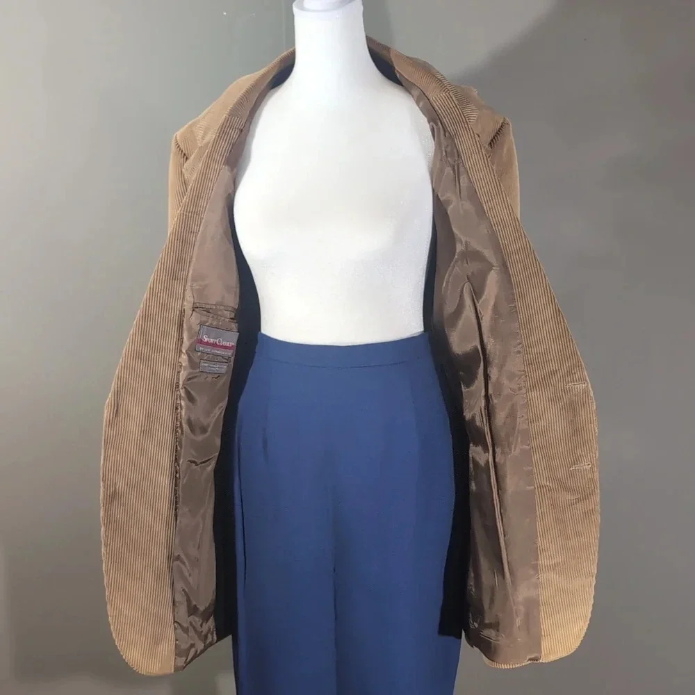 Levi Strauss & Co Brown Corduroy Blazer With Suede Elbow Patches